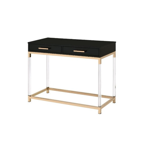 Acme Furniture Adiel Black Gold Console Table