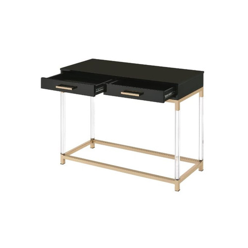 Acme Furniture Adiel Black Gold Console Table