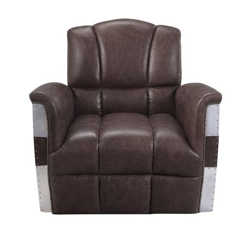 Acme Furniture Brancaster Retro Brown Aluminum Accent Chair
