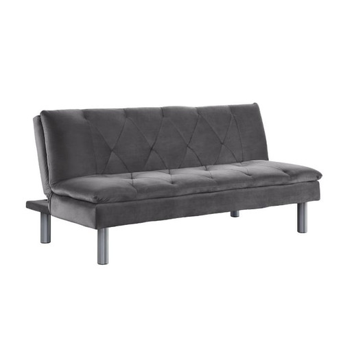 Acme Furniture Cilliers Gray Chrome Adjustable Sofa