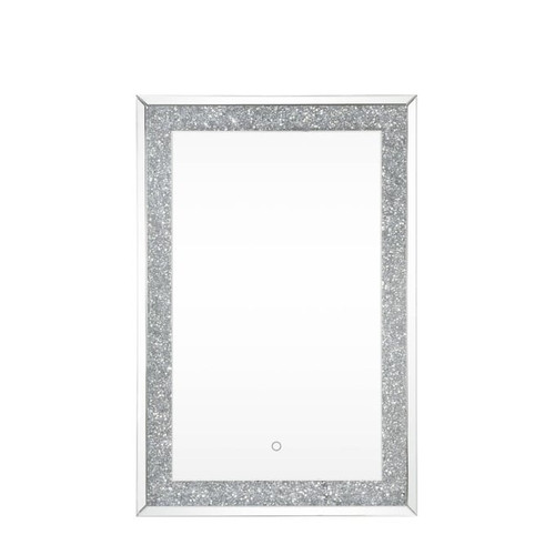Acme Furniture Noralie Mirrored Rectangle LED Wall Decor
