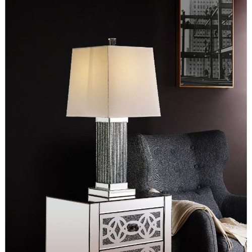 Acme Furniture Noralie Mirrored Square Table Lamp