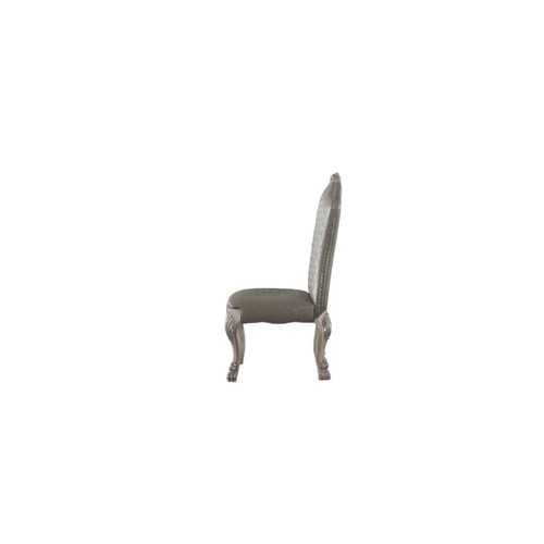 2 Acme Furniture Dresden Vintage Bone White Side Chairs
