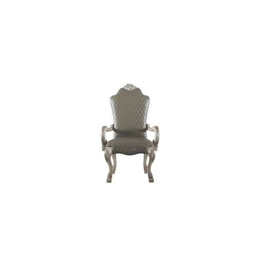 2 Acme Furniture Dresden Vintage Bone White Arm Chairs