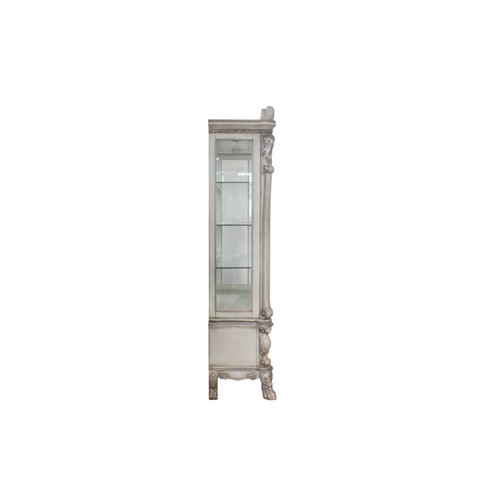 Acme Furniture Dresden Vintage Bone White Curio Cabinet