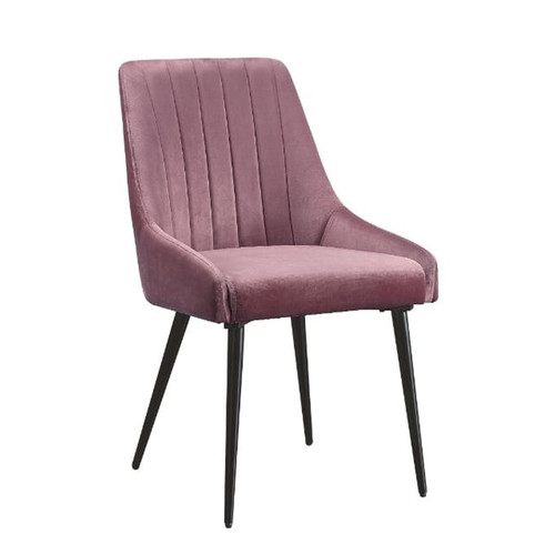 2 Acme Furniture Caspian Pink Black Side Chairs