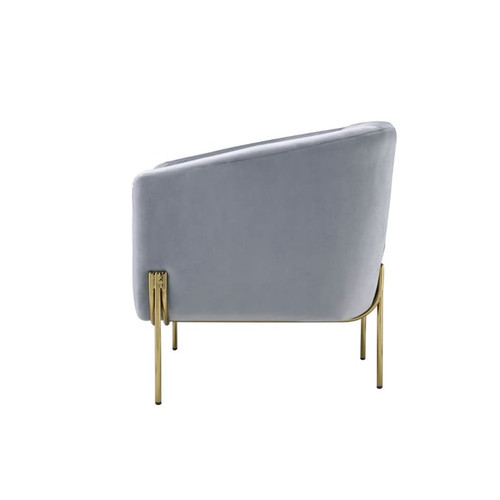 Acme Furniture Carlson Gray Gold Accent Chairs