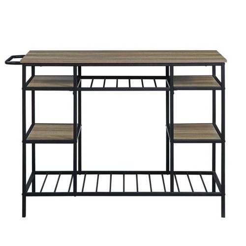 Acme Furniture Lona Rustic Oak Black Kitchen Island