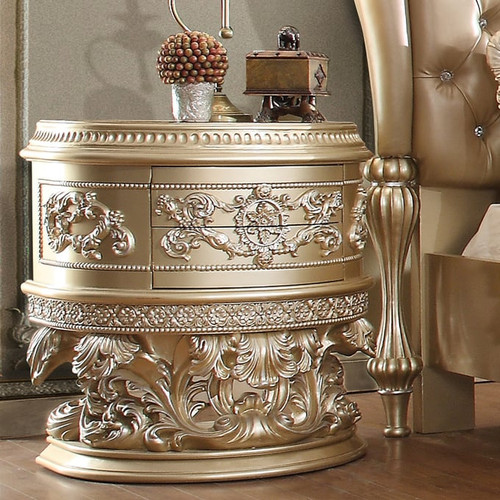 Acme Furniture Vatican Champagne Silver Nightstand