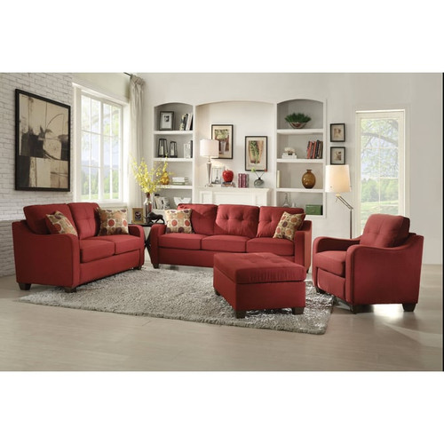 Acme Furniture Cleavon II Red Gray Chairs