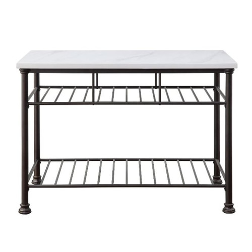 Acme Furniture Freyja White Gray Kitchen Island