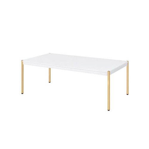 Acme Furniture Otrac White Gold Coffee Table