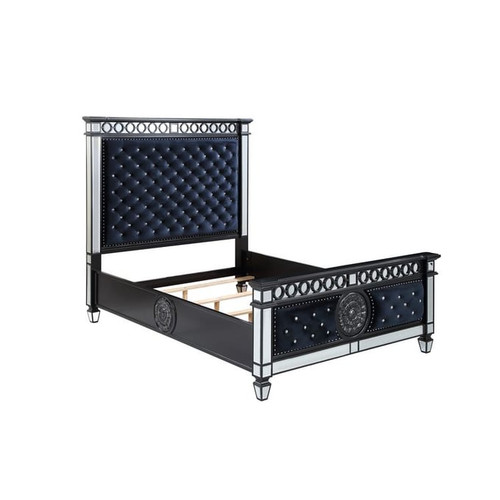 Acme Furniture Varian II Dark Navy Blue Queen Bed
