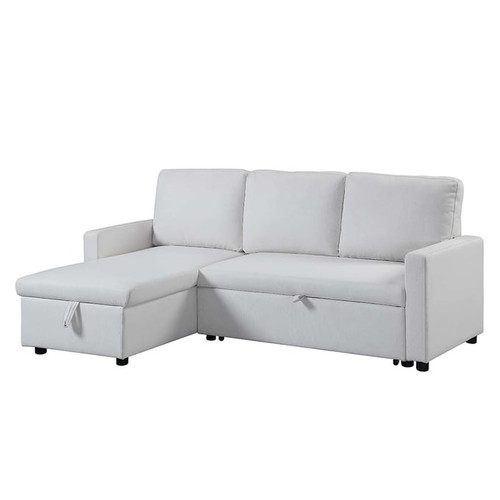 Acme Furniture Hiltons White Sleeper Sectional