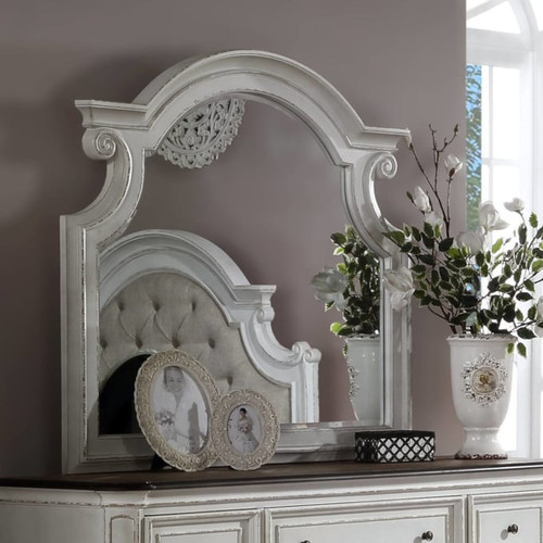 Acme Furniture Florian Antique White Mirror