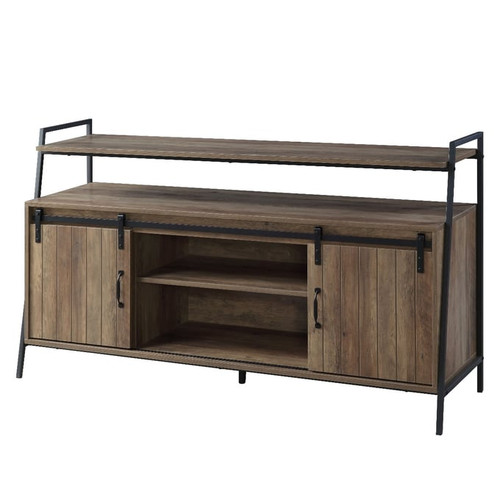 Acme Furniture Rashawn Rustic Oak Black TV Stand