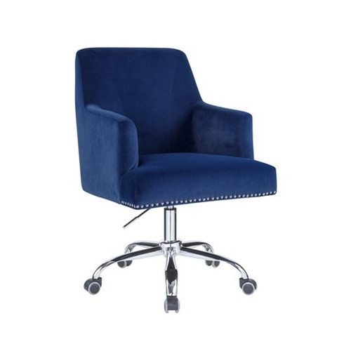 Acme Furniture Trenerry Blue Chrome Office Chair