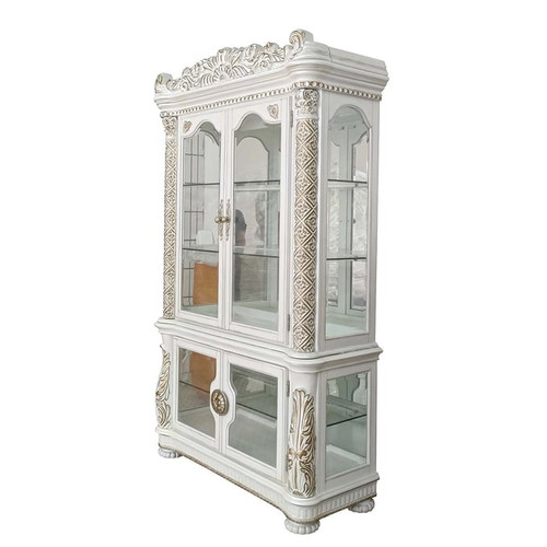 Acme Furniture Vendome Antique Pearl Curio Cabinet