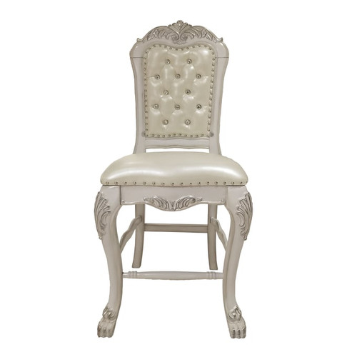 2 Acme Furniture Dresden Bone White Counter Height Chairs
