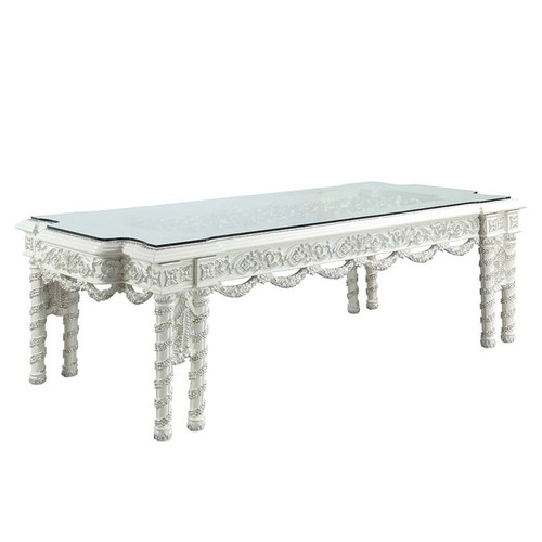 Acme Furniture Vanaheim Antique White Dining Table
