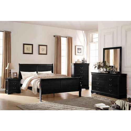 Acme Furniture Louis Philippe Black Beds