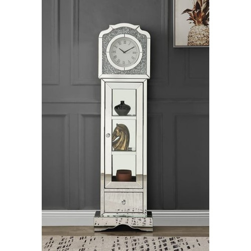 Acme Furniture Noralie Mirror Grandfather Clock