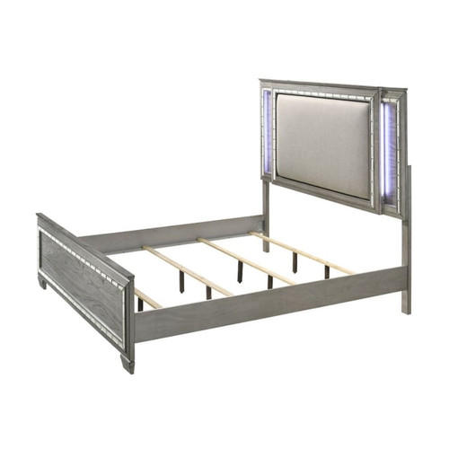 Acme Furniture Antares Light Gray Oak LED Beds