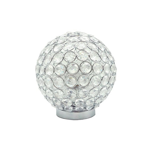 2 Crown Mark Crystal Globe Table Lamps