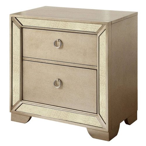 Furniture of America Loraine Champagne Night Stand