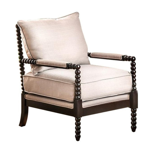 Furniture of America Sybil Beige Accent Chair