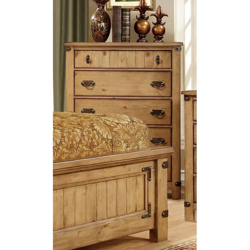 Furniture of America Pioneer Weathered Elm Chest