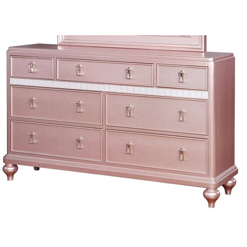 Furniture Of America Ariston Rose Gold Dresser