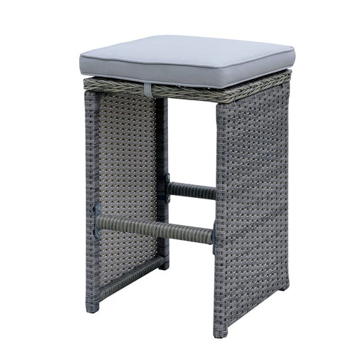 6 Furniture of America Ismay Gray Bar Stools