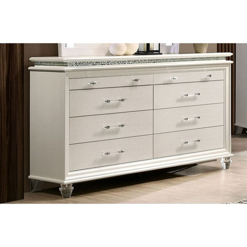 Furniture of America Maddie Pearl White Dresser