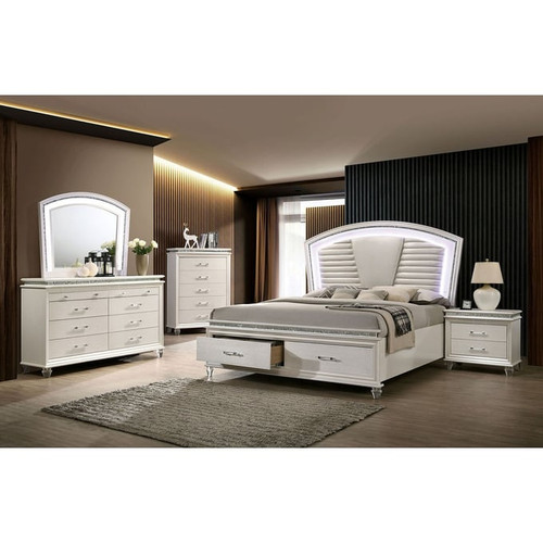 Furniture of America Maddie Pearl White Chest