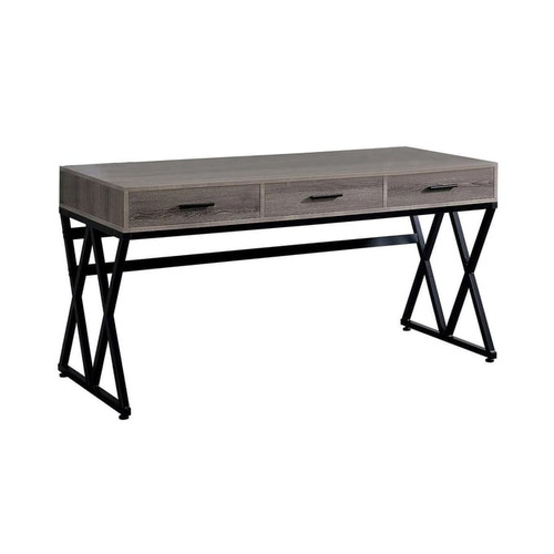 Furniture of America Moers Gray Sand Black Desk