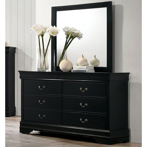 Furniture of America Louis Philippe Black Mirrors