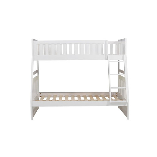 Home Elegance Galen White Twin Over Full Bunk Bed