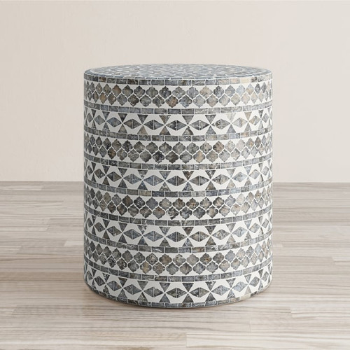 Jofran Furniture Global Archive Grey Tribal Accent Table