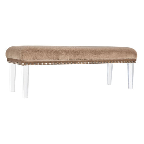 Jofran Furniture Brianna Upholstered Benches with Clear Legs