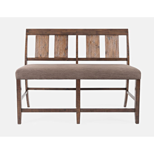 Jofran Furniture Mission Viejo Rustic Natural Brown Counter Height Bench