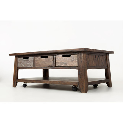 Jofran Furniture Painted Canyon Distressed Brown Cocktail Table