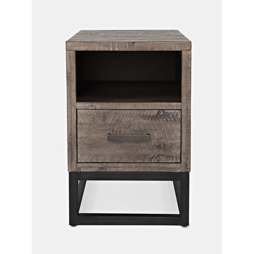 Jofran Furniture East Hampton Distressed Grey Chairside Table