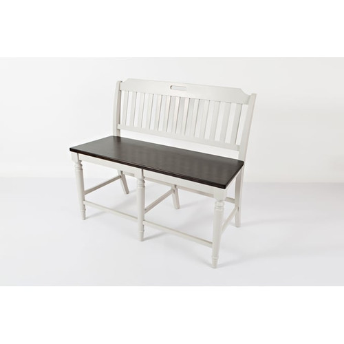 Jofran Furniture Orchard Park Soft Grey Counter Height Bench