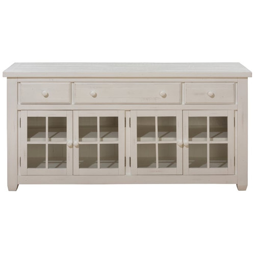 Jofran Furniture Madaket Distressed Off White 66 Inch Media Console