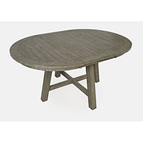 Jofran Furniture Telluride Driftwood Grey Round To Oval Counter Height Table