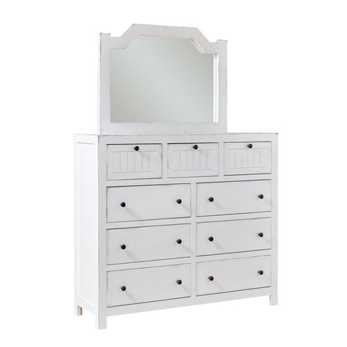 Progressive Furniture Elmhurst White Drawer Dresser and Mirror