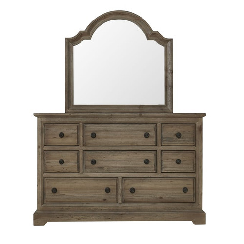 Progressive Furniture Wildfire Tan Drawer Dresser and Mirror