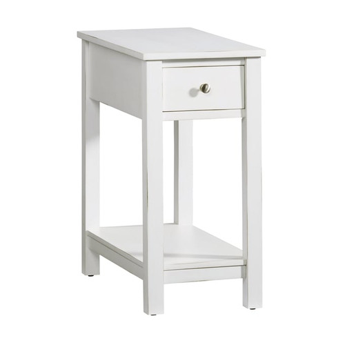 Progressive Furniture White Chairside Table