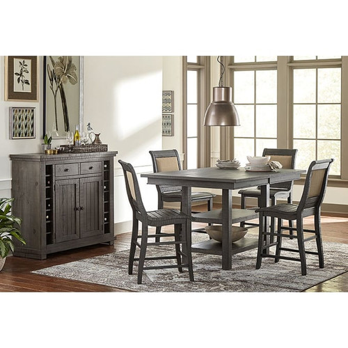 Progressive Furniture Willow Gray Upholstered Counter Chairs